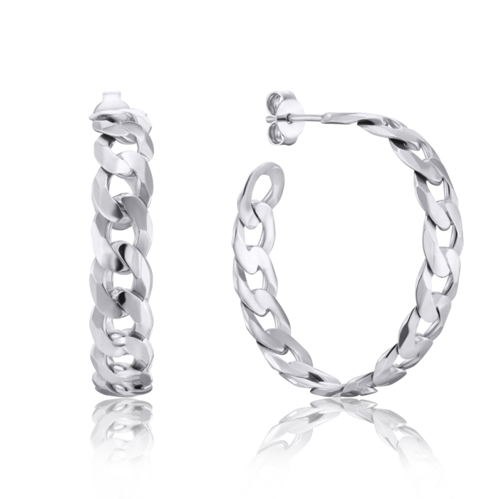 Серебряные серьги-пуссеты без вставки. Артикул OCAXD000008-E/12