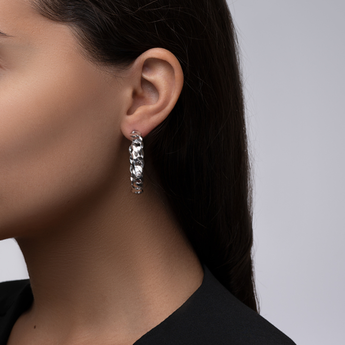 Серебряные серьги-пуссеты без вставки. Артикул OCAXD000008-E/12