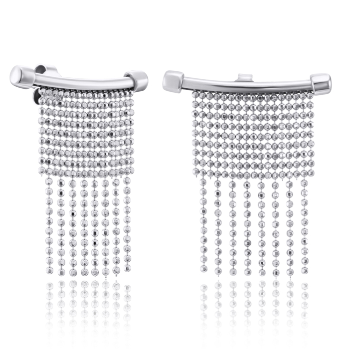 Серебряные серьги без вставки. Артикул OCFXD000018-E/12