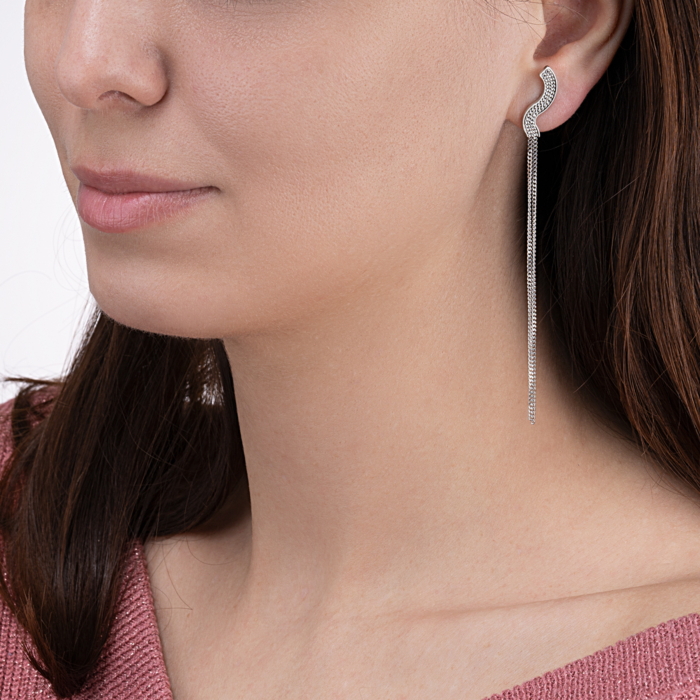 Срібні сережки-пусети без вставки. Артикул OCFXD000112-E/12