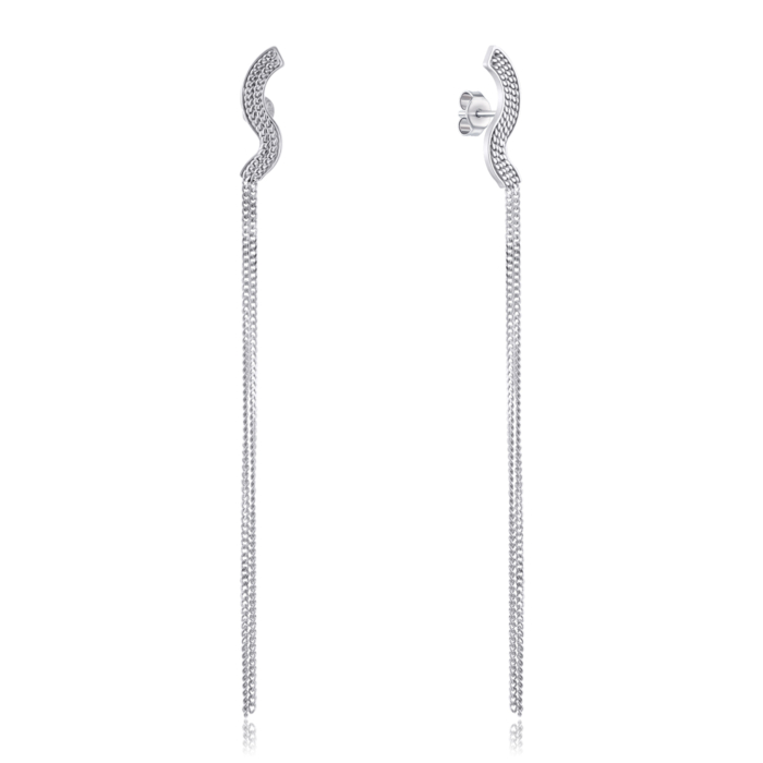 Срібні сережки-пусети без вставки. Артикул OCFXD000112-E/12