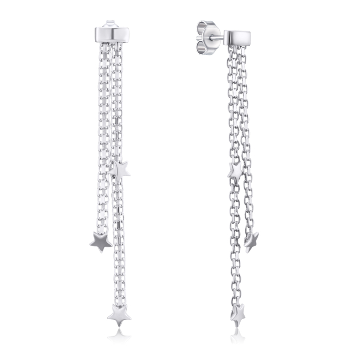 Серебряные серьги-пуссеты без вставки. Артикул OFAXD000077-E/12