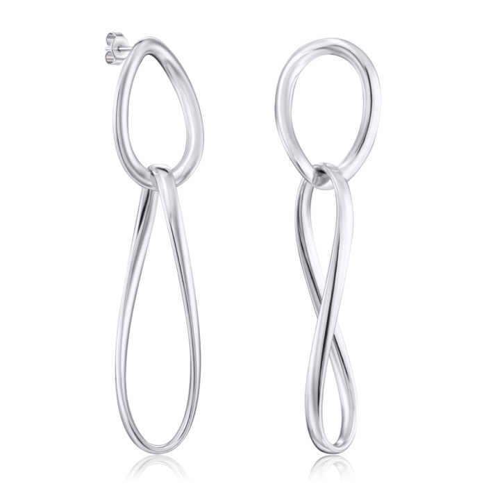 Серебряные серьги-пуссеты без вставки. Артикул OFAXD000090-E/12