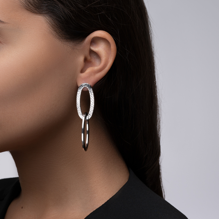 Серебряные серьги-пуссеты без вставки. Артикул OFAXD000118-E/12