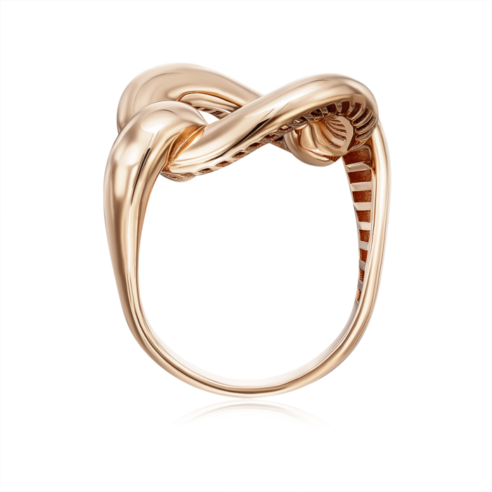 Золотое кольцо без вставки. Артикул 18015/01/0