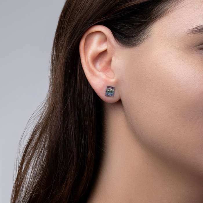 Срібні сережки-пусети з фіанітами. Артикул 2S14447-E/12/3522