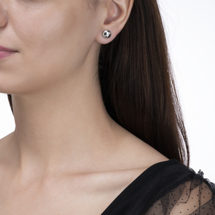 Срібні сережки-пусети з фіанітами. Артикул 41097/12/1/13