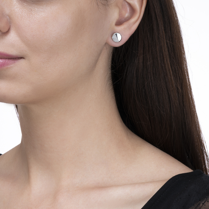 Срібні сережки-пусети з фіанітами. Артикул 41116/12/1/1