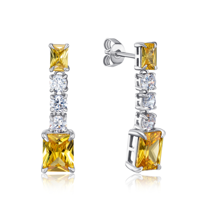 Серебряные серьги-пуссеты с фианитами. Артикул ME14315A-E/12/2792