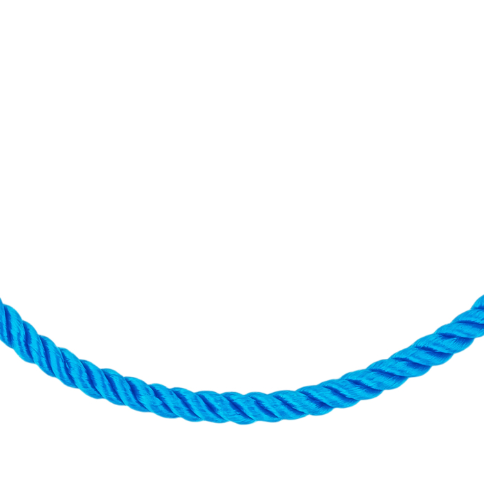 Шёлковый голубой браслет с серебряной застёжкой SGrit2mm Blue BR