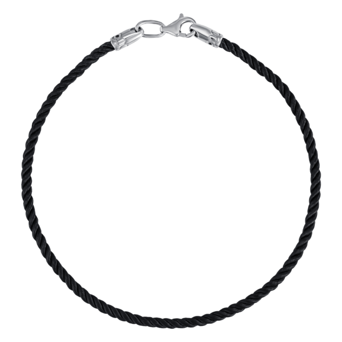 Шовковий браслет. Артикул SGrit2mm Black BR ROD