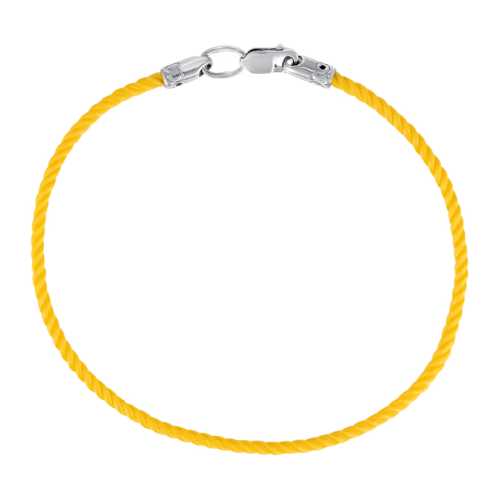 Шовковий браслет. Артикул SGrit2mm Yellow BR ROD
