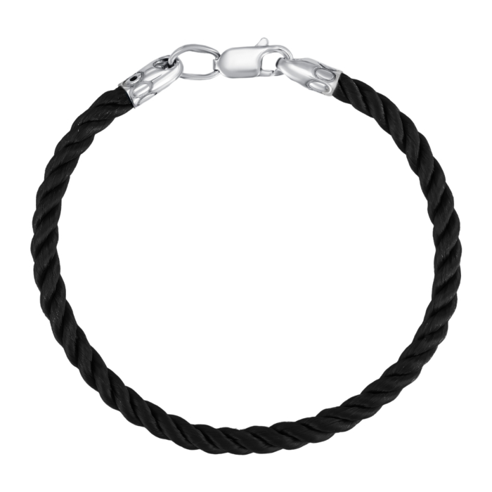 Шовковий браслет. Артикул SGrit3mm Black BR ROD