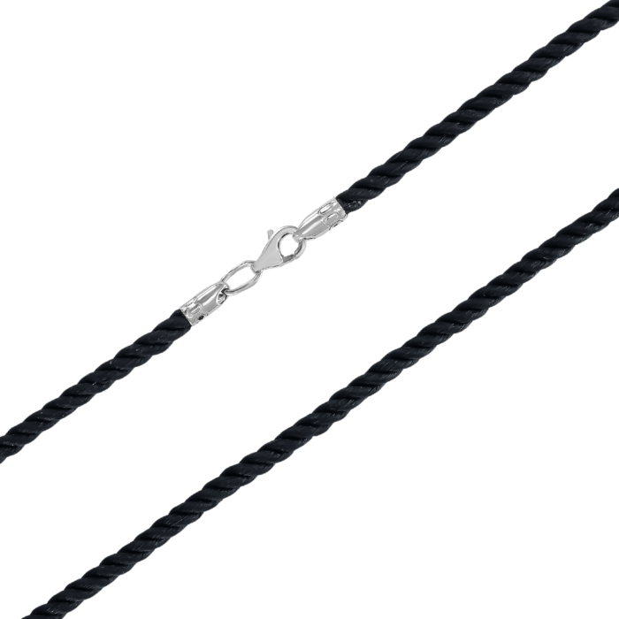 Шелковый шнурок. Артикул SGrit3mm Black ROD