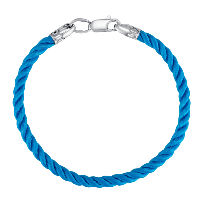 Шовковий браслет. Артикул SGrit3mm Blue BR ROD