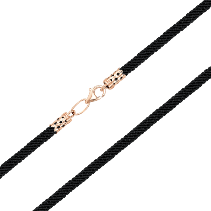 Синтетичний шнурок із золотою застібкою. Артикул 06158-1/01/0