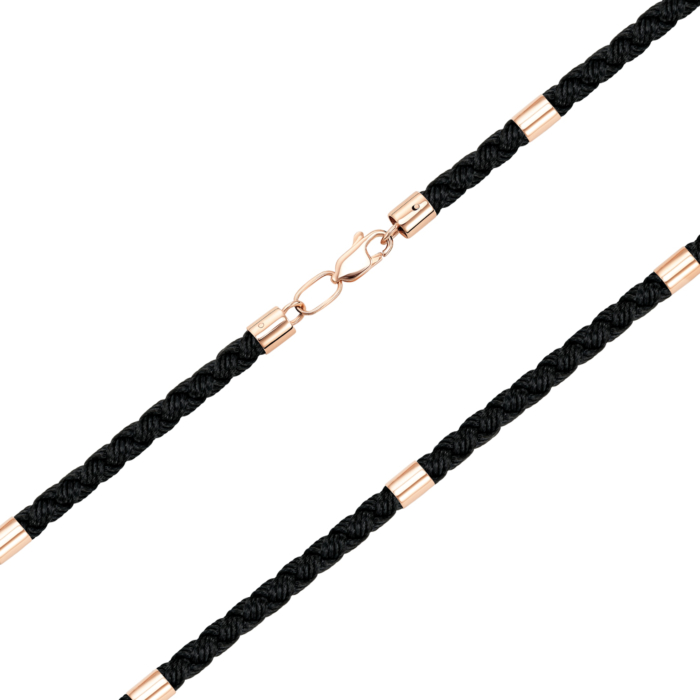 Синтетичний шнурок із золотою застібкою. Артикул 06160-45/01/0