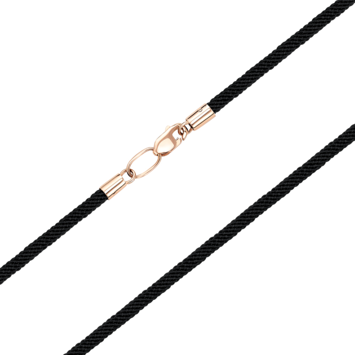 Синтетический шнурок с золотой застежкой. Артикул 06169-1/01/0