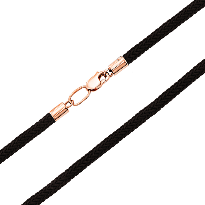 Синтетичний шнурок із золотою застібкою. Артикул 06181-1/01/0