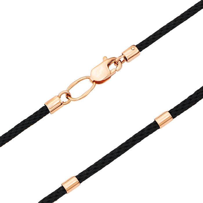 Синтетичний шнурок із золотою застібкою. Артикул 06193-35/01/0