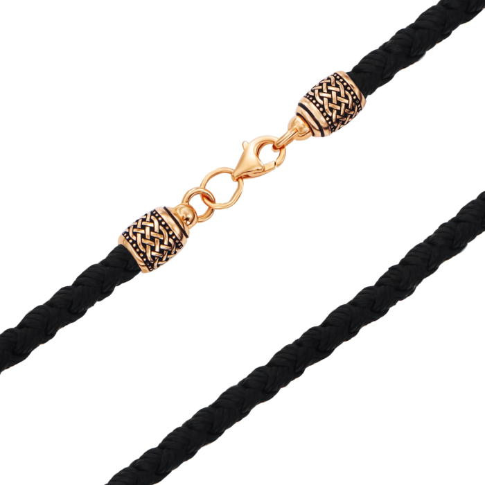 Синтетичний шнурок із золотою застібкою. Артикул 06230/01/4