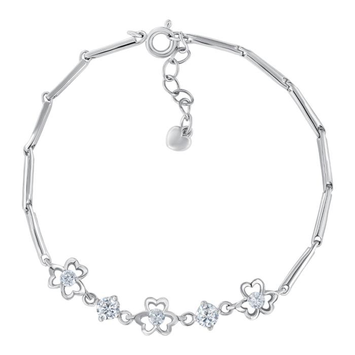 Срібний браслет з фіанітами. Артикул SL00059-B/12/1