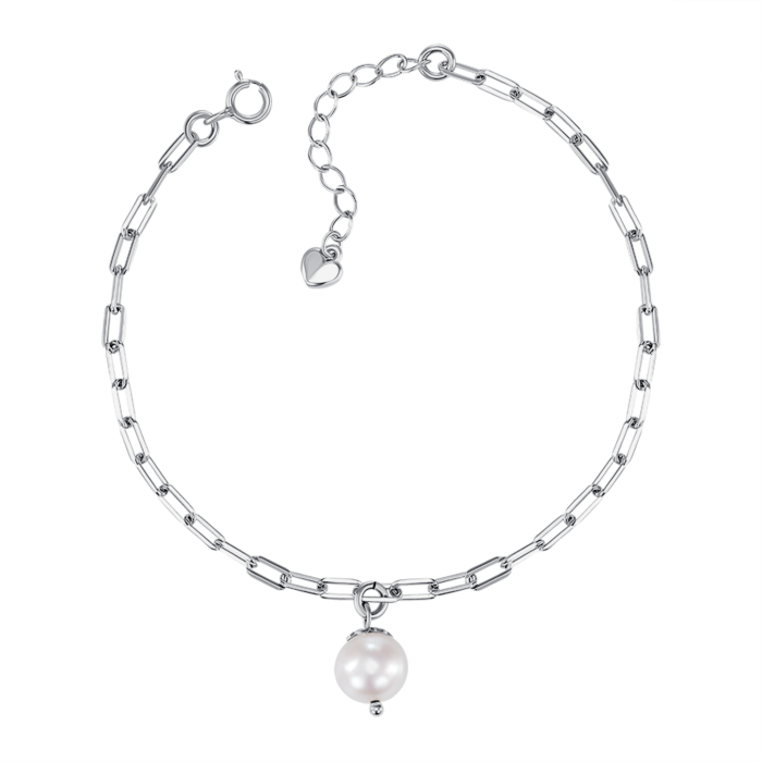 Срібний браслет з перлиною. Артикул SL00242-B/12/1779