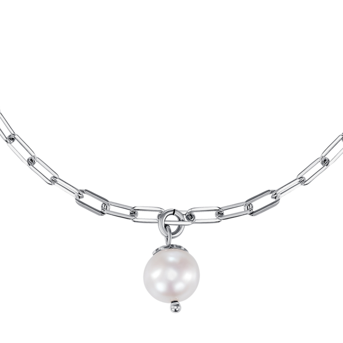 Срібний браслет з перлиною. Артикул SL00242-B/12/1779