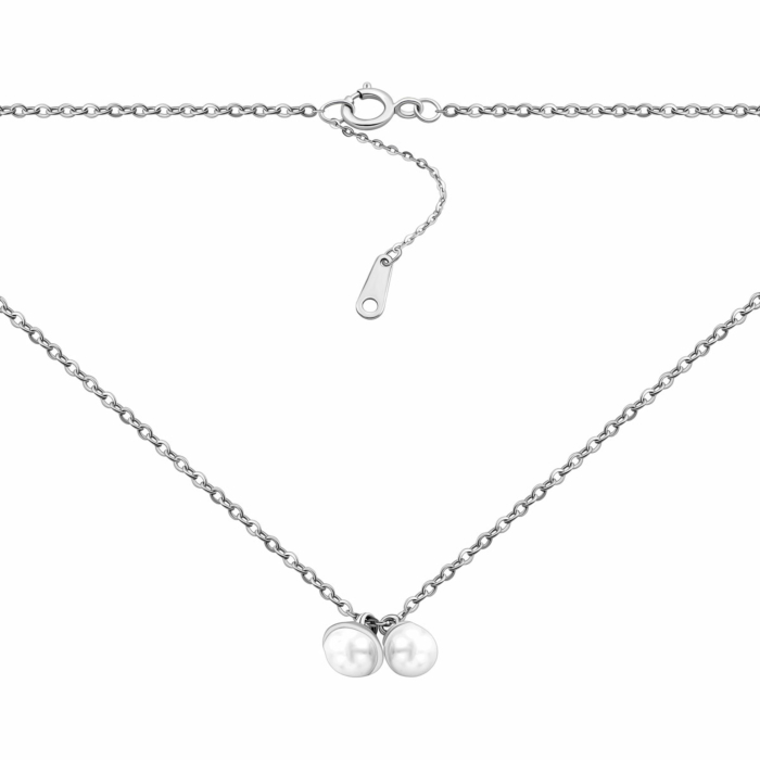 Cрібне кольє з перлами. Артикул UG5SN00177