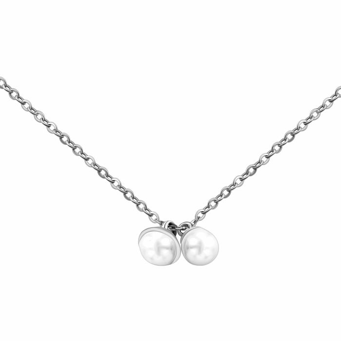 Cрібне кольє з перлами. Артикул UG5SN00177