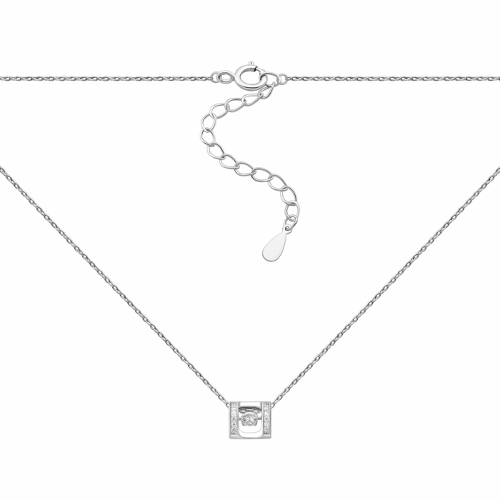 Срібне кольє з фіанітами. Артикул UG5SN00398