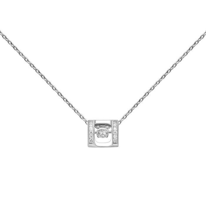 Срібне кольє з фіанітами. Артикул UG5SN00398