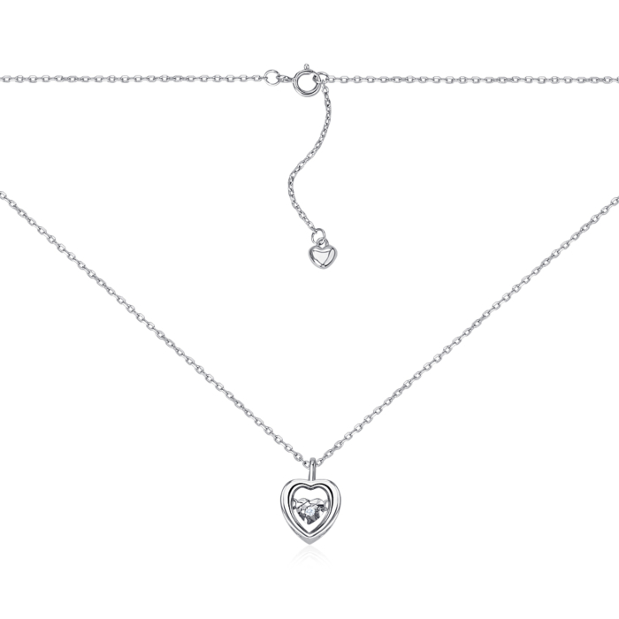Срібне кольє з фіанітом SN00628-K/12/1