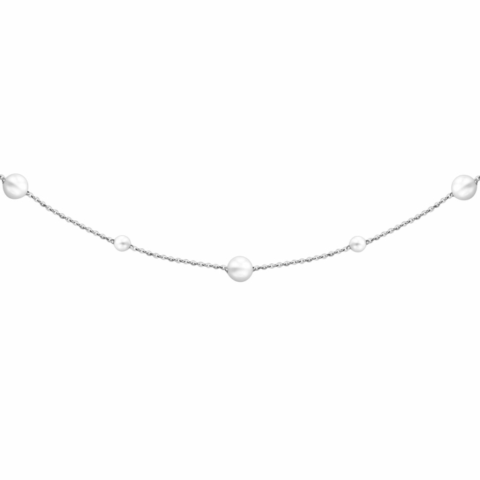 Cрібне кольє з перлами. Артикул UG5SN01831