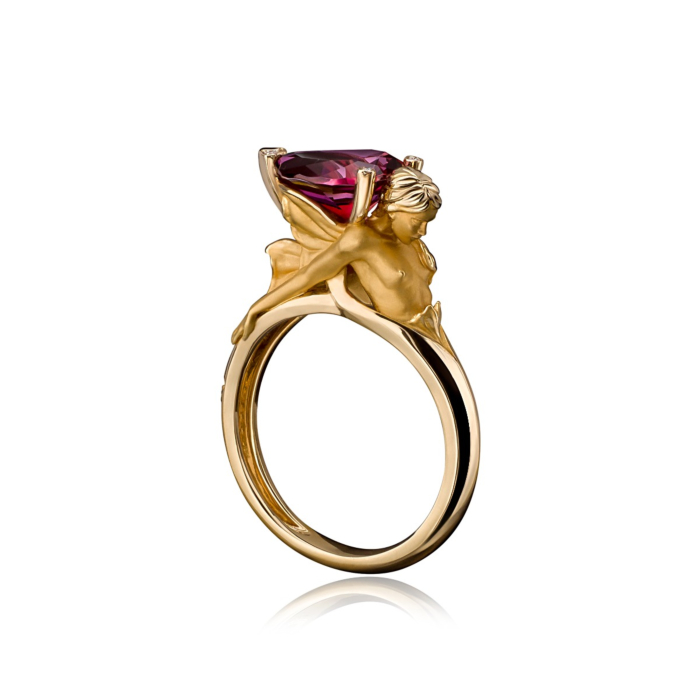 Кольцо из желтого золота Magerit с топазом и бриллиантами 2067.1-R/05/10903