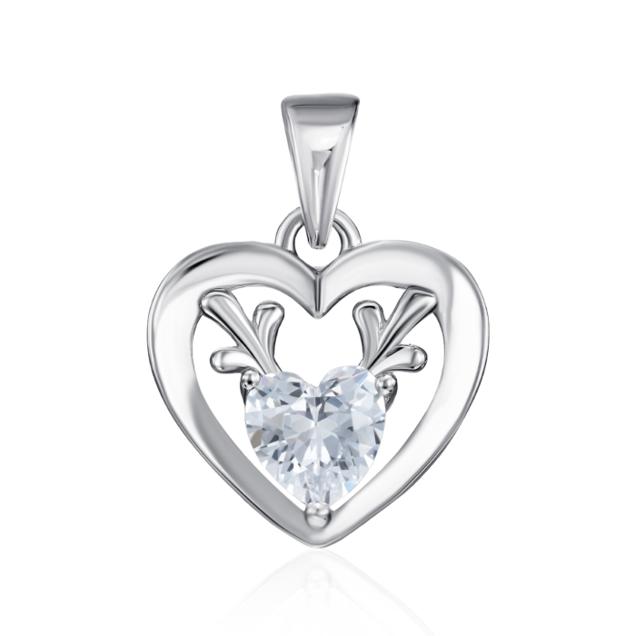 Срібна підвіска з фіанітом. Артикул SP00119-P/12/1