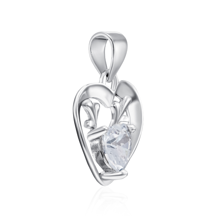 Срібна підвіска з фіанітом. Артикул SP00119-P/12/1