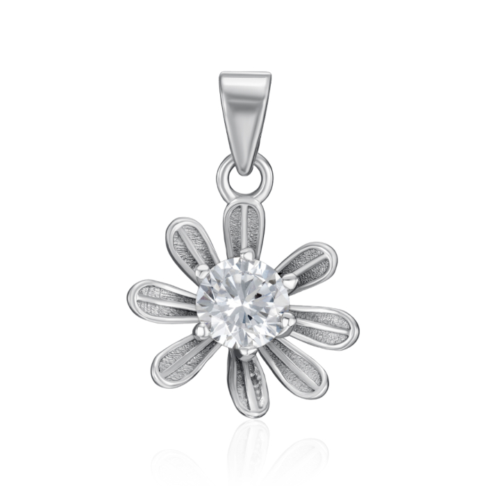 Срібна підвіска з фіанітом. Артикул SP00120-P/12/1