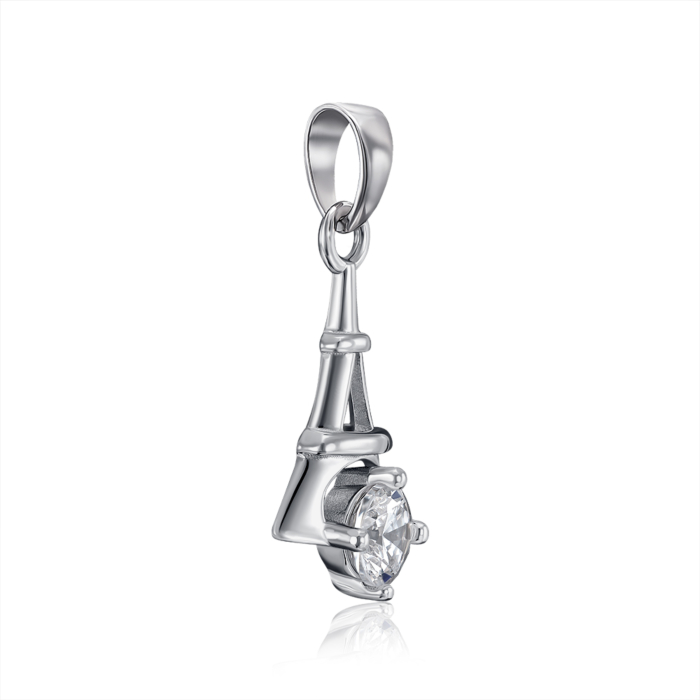 Срібна підвіска з фіанітом. Артикул SP00149-P/12/1