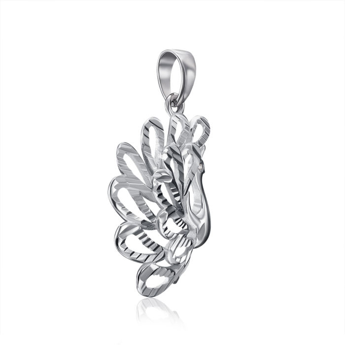 Срібна підвіска з фіанітом. Артикул SP00183-P/12/1