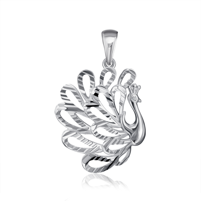 Срібна підвіска з фіанітом. Артикул SP00183-P/12/1