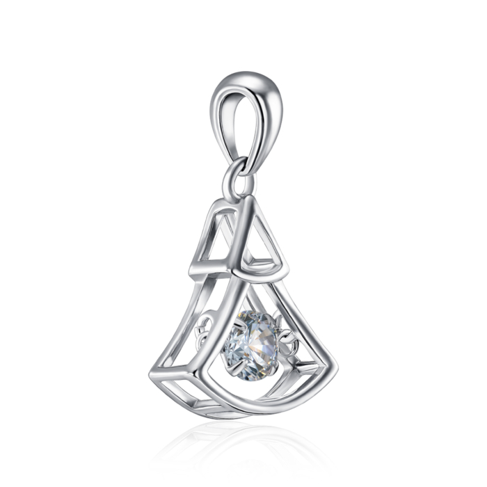 Срібна підвіска з фіанітом. Артикул SP00375-P/12/1