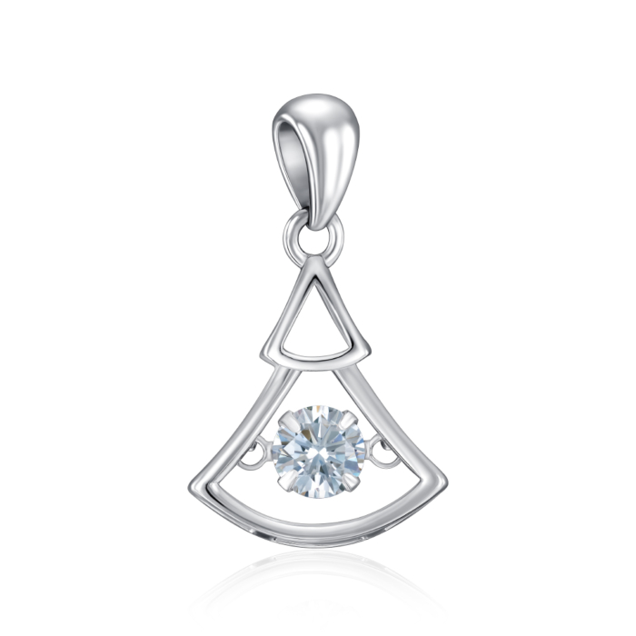 Срібна підвіска з фіанітом. Артикул SP00375-P/12/1