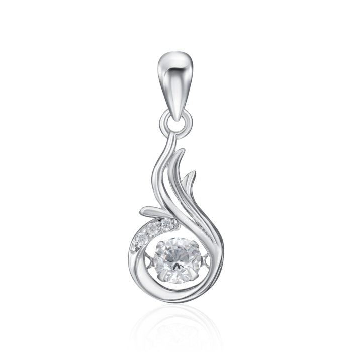 Срібна підвіска з фіанітами. Артикул SP00379-P/12/1