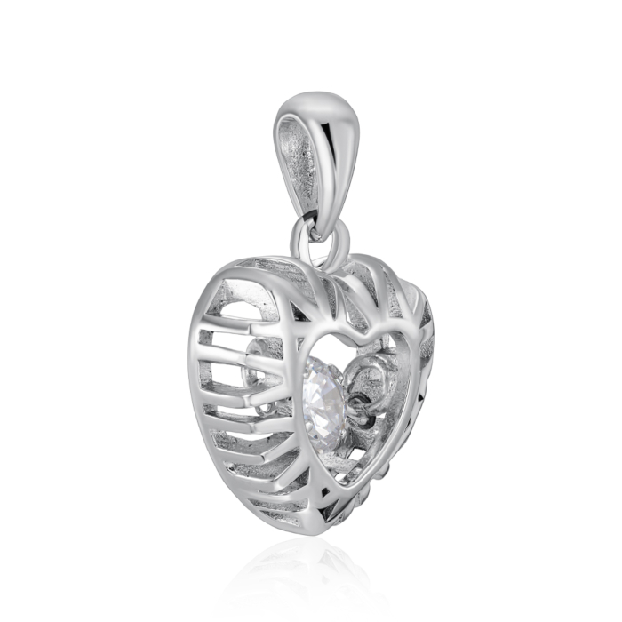 Срібна підвіска з фіанітом. Артикул SP00389-P/12/1