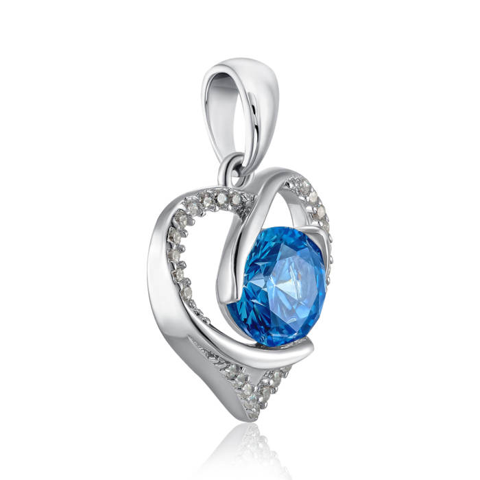 Срібна підвіска з фіанітами. Артикул SP00403-P/12/1511