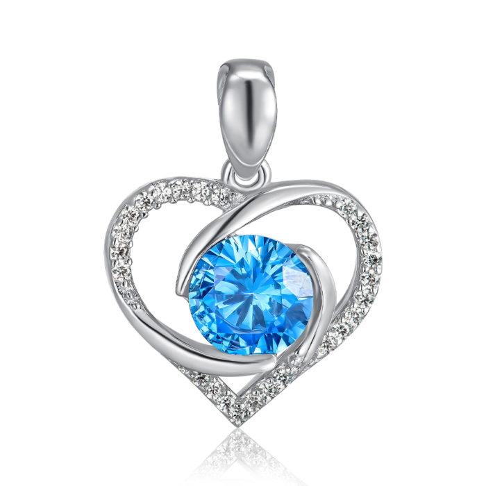 Срібна підвіска з фіанітами. Артикул SP00403-P/12/1511