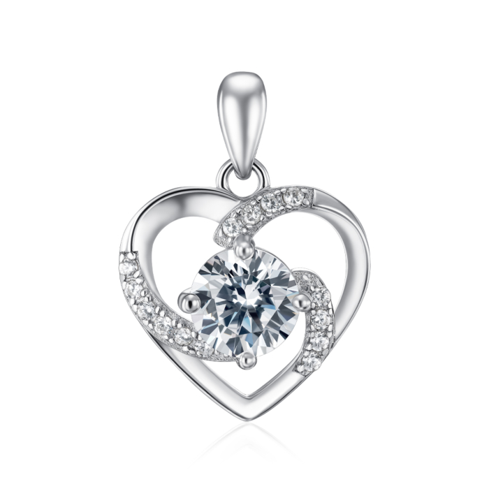 Срібна підвіска з фіанітами. Артикул SP00405-P/12/1