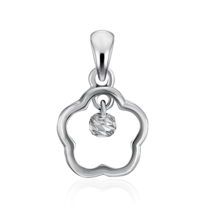 Срібна підвіска без вставки. Артикул SP00412-P/12