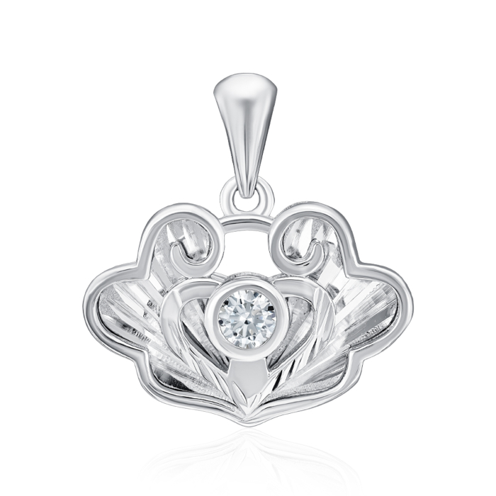 Срібна підвіска з фіанітом. Артикул SP00420-P/12/1